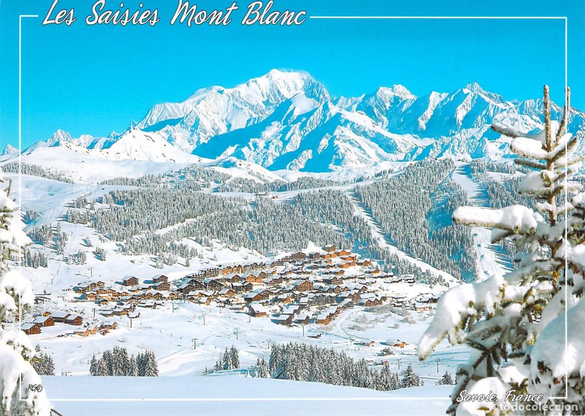 Cartes Postales: Postal de Les Saisies Mont Blanc y Estaci&oacute;n de Esqu&iacute; La L&eacute;gette