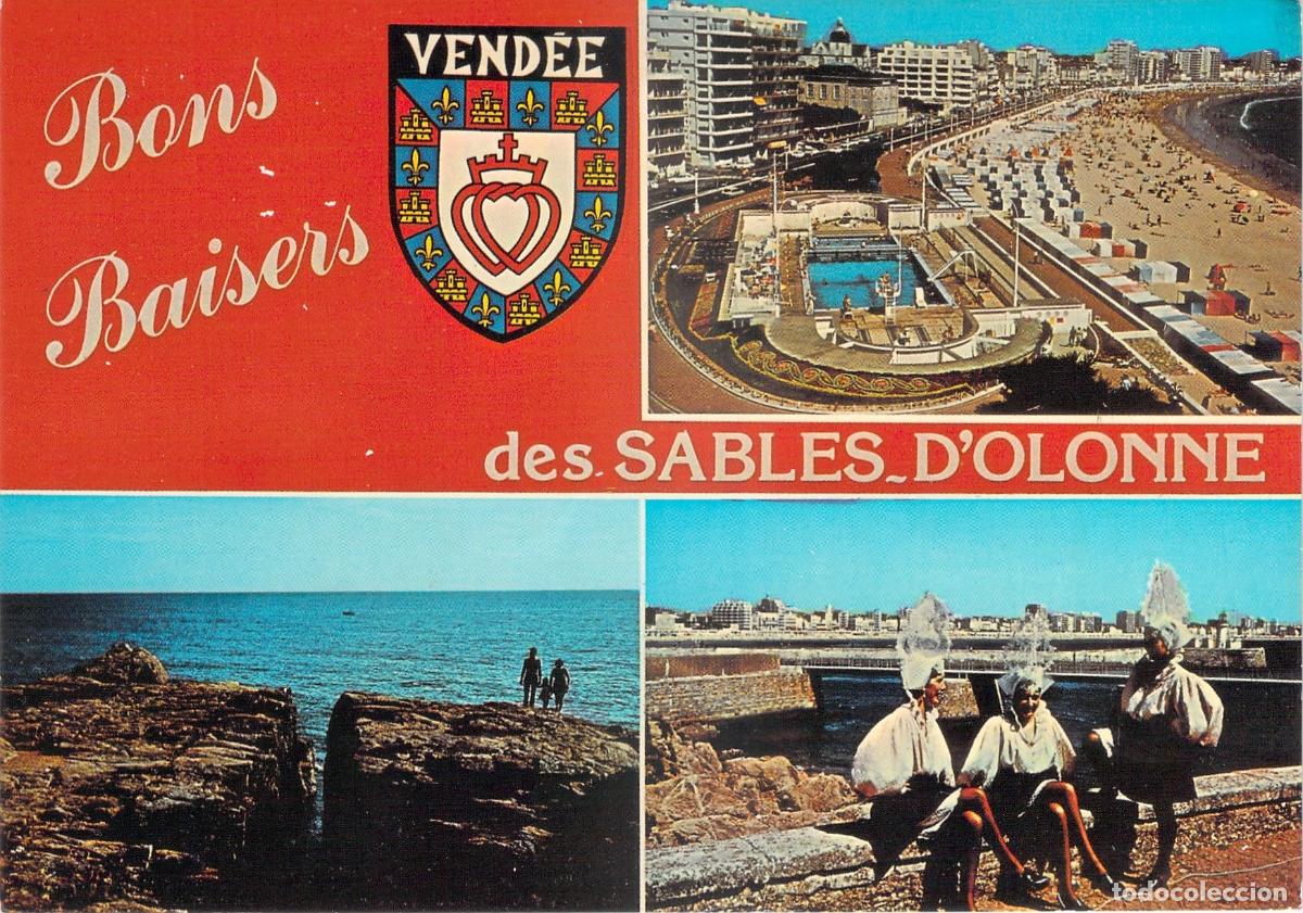 Postales: Postal Multi-vista Les Sables d'Olonne Vend&eacute;e Playa y Tradici&oacute;n