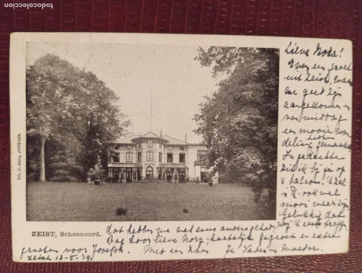 Postales: 1 POSTAL DE ** NEDERLAND ** ZEIST, SCHOONOORD ** CIRCULADA 1919