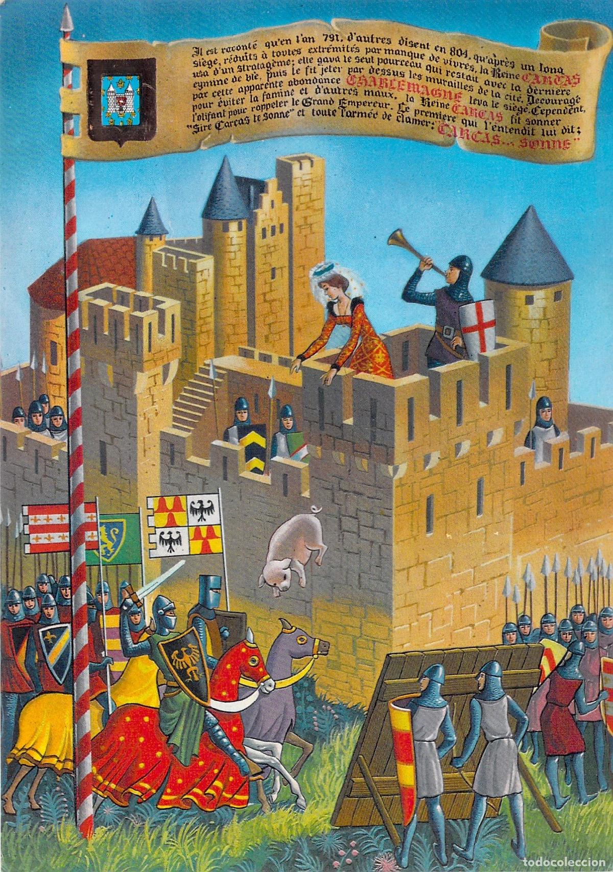 Postales: Postal de la Leyenda de la Reina Carcas en Carcasona