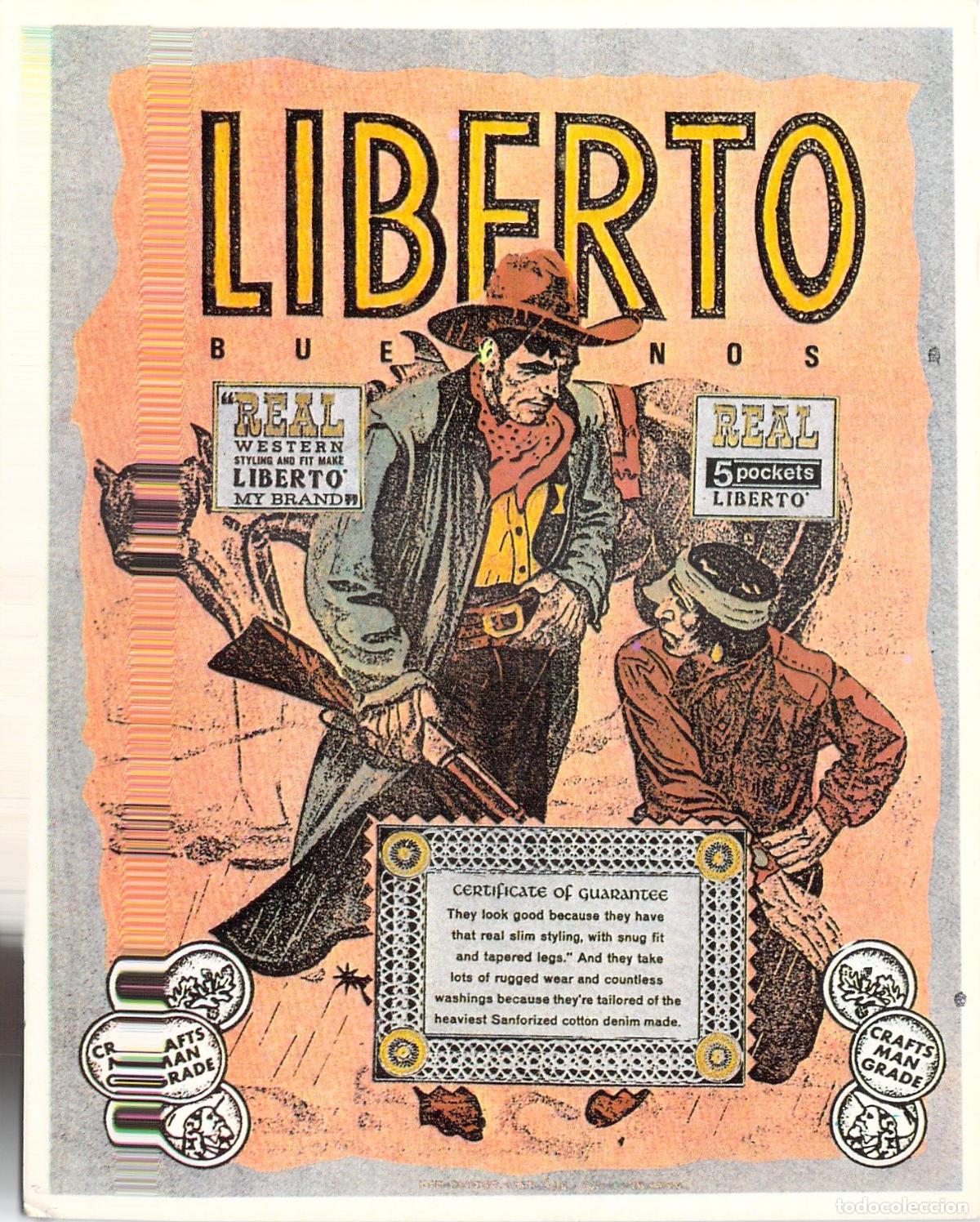 Postales: Postal Publicitaria Buenos Liberto Estilo Western Cowboy e Indio