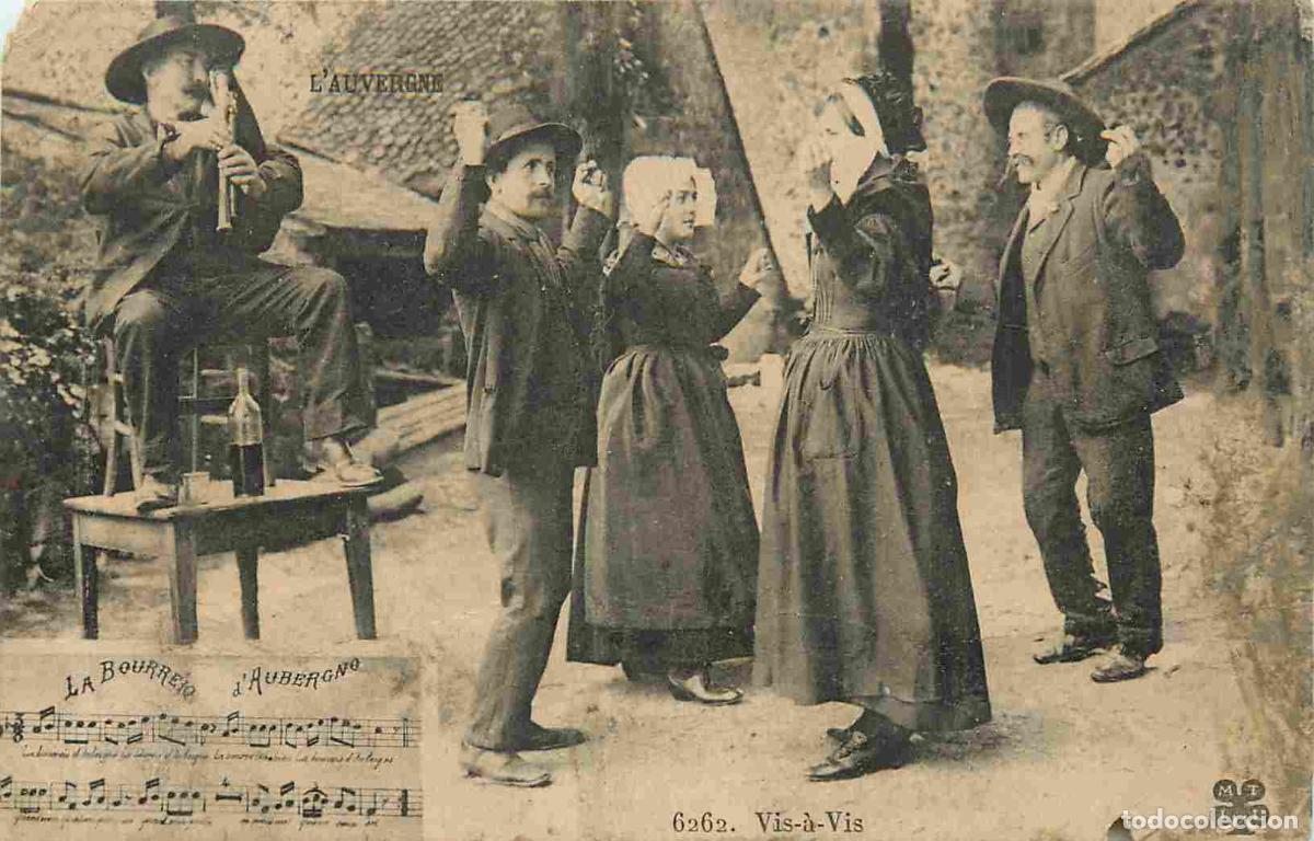 Cartes Postales: Carte Postale Ancienne - France - Auvergne - La bourr&eacute;e - Vis-&agrave;-vis - Anim&eacute;e - Folklore Sc&egrave;nes et Ty