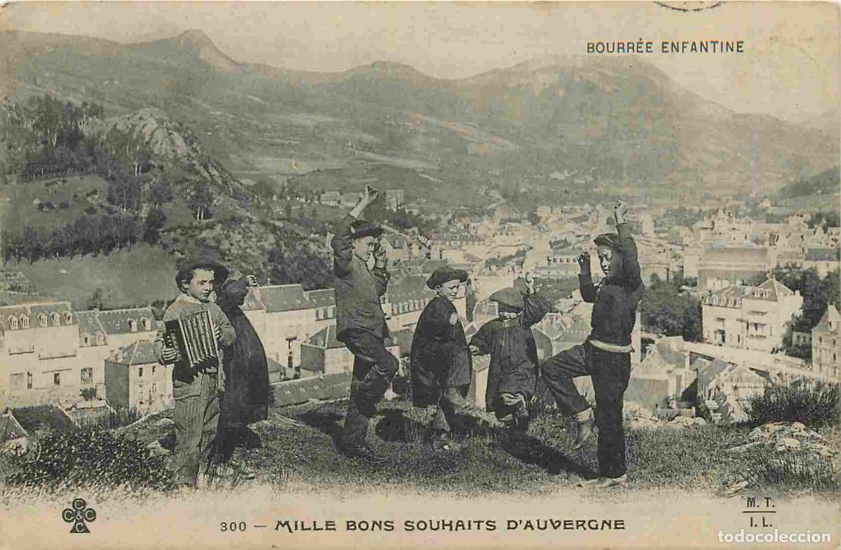 Cartes Postales: Carte Postale Ancienne - France - Auvergne - Mille bons souhaits d'auvergne - bourr&eacute;e enfantine - An