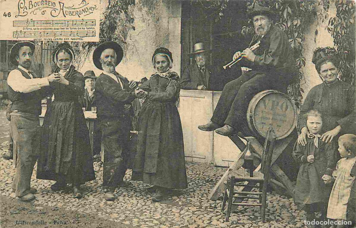 Cartes Postales: Carte Postale Ancienne - France - Auvergne - La bourreio d'aubergno - Anim&eacute;e - Folklore Sc&egrave;nes et Ty