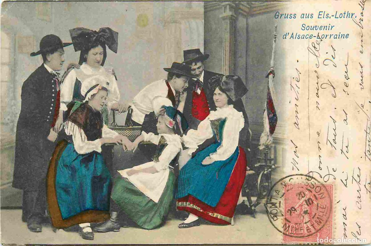 Postkarten: Carte Postale Ancienne - France - Alsace - Souvenir d'alsace-lorraine - Anim&eacute;e - Folklore Sc&egrave;nes et