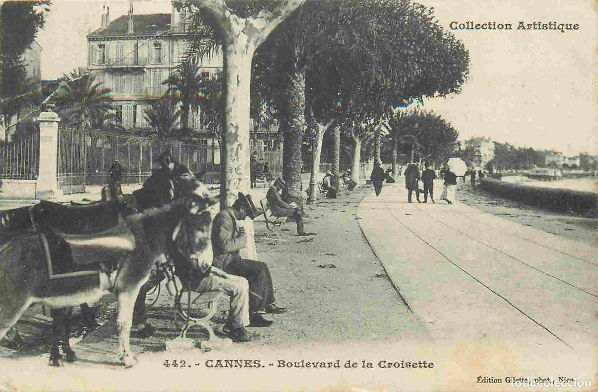 Cartes Postales: Carte Postale Ancienne - 06 - Cannes - Boulevard de la croisette - Anim&eacute;e - Anes - CPA - Oblit&eacute;ratio