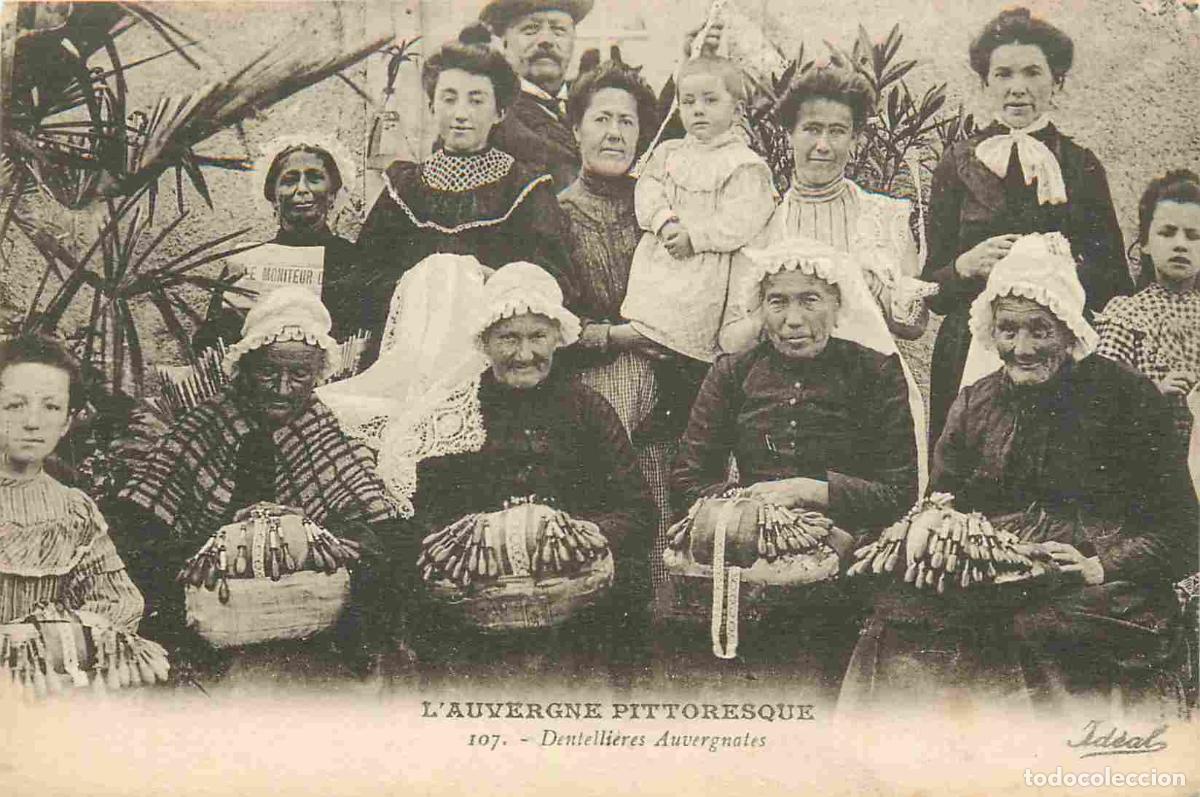 Cartes Postales: Carte Postale Ancienne - France - Auvergne - Dentelli&egrave;res auvergnates - Anim&eacute;e - Folklore Sc&egrave;nes et