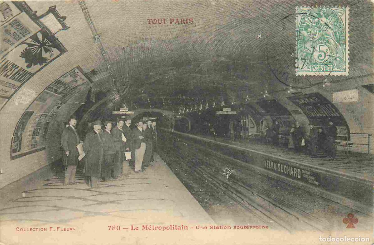 Postales: Carte Postale Ancienne - 75 - Paris - Le m&eacute;tropolitain - une station souterraine - Anim&eacute;e - CPA - Ob