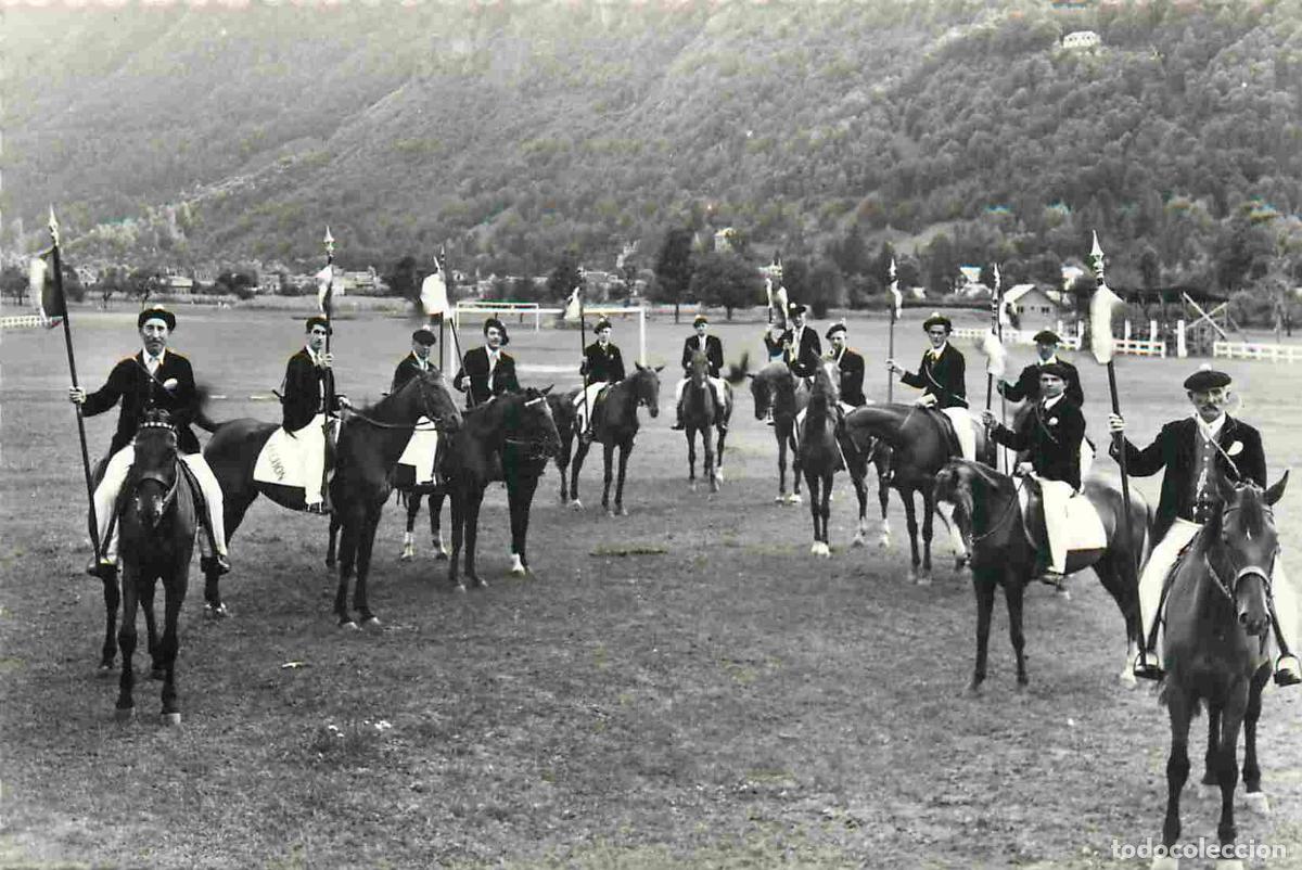 Postcards: Carte Postale Ancienne - 31 - Luchon - Guides &agrave; cheval - Anim&eacute;e - Photo Canteloup - Mention Photogra