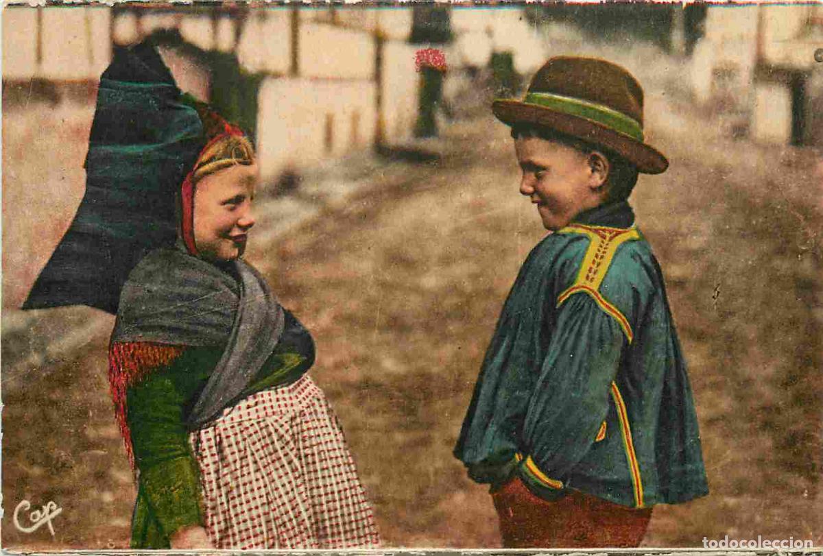 Postcards: Carte Postale Ancienne - France - Alsace - En alsace hansel et liesel - Anim&eacute;e - Folklore Sc&egrave;nes et