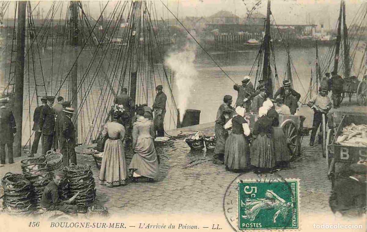 Postcards: Carte Postale Ancienne - 62 - Boulogne-sur-mer - L'arriv&eacute;e du poisson - Anim&eacute;e - CPA - Oblit&eacute;ration