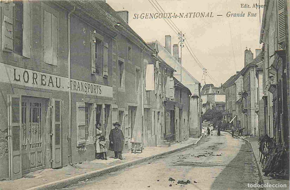 Cartes Postales: Carte Postale Ancienne - 71 - St-Gengoux-le-National - Grande Rue - Anim&eacute;e - Loreau Transports - CPA