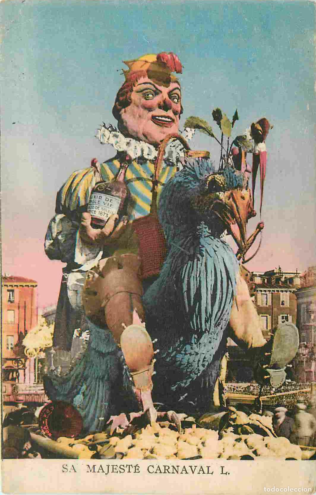Cartes Postales: Carte Postale Ancienne - 06 - Nice - Sa majest&eacute; carnaval l - Anim&eacute;e - Coloris&eacute;e - CPA - Voir Scans R
