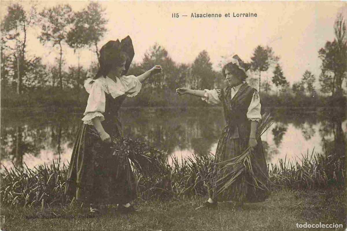 Postcards: Carte Postale Ancienne - France - Alsace - Alsacienne et lorraine - Anim&eacute;e - Folklore Sc&egrave;nes et Type