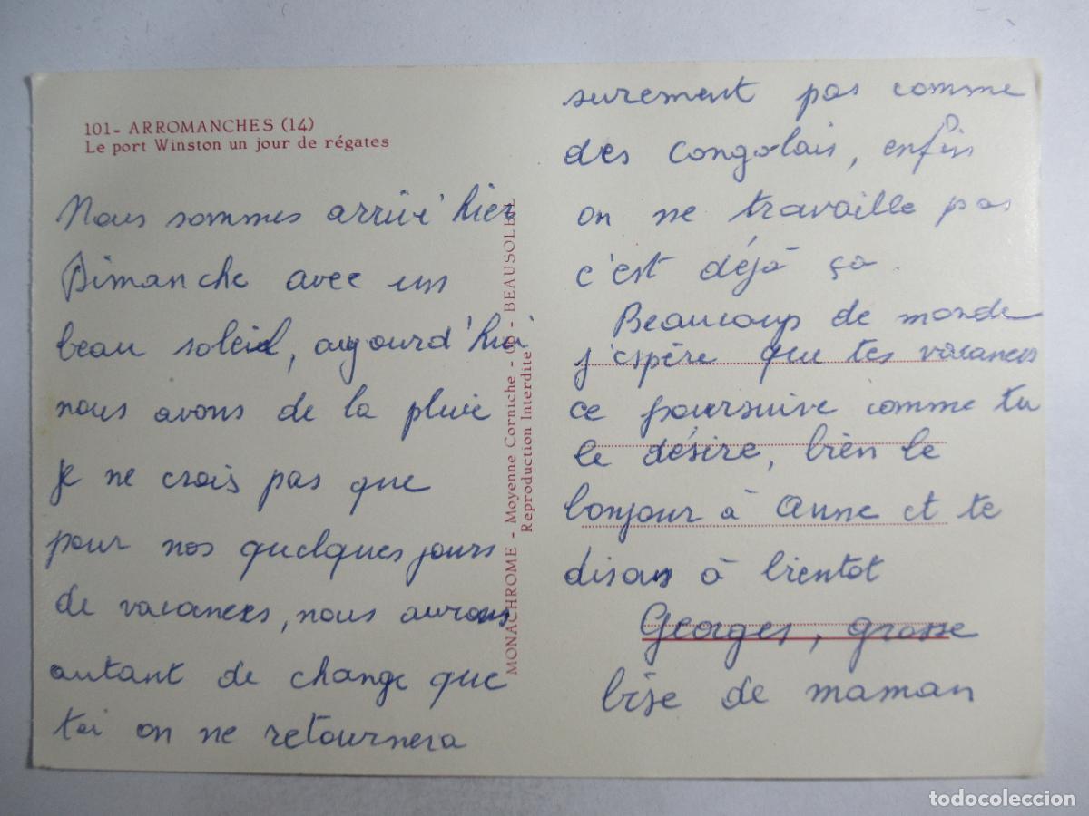 Postales: Francia - Arromanche - Escrita - Foto 2