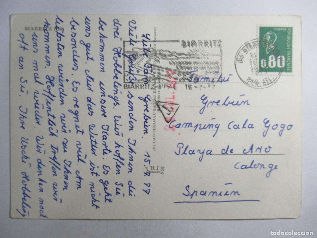 Postales: Francia - Biarritz - Circulada - Foto 2