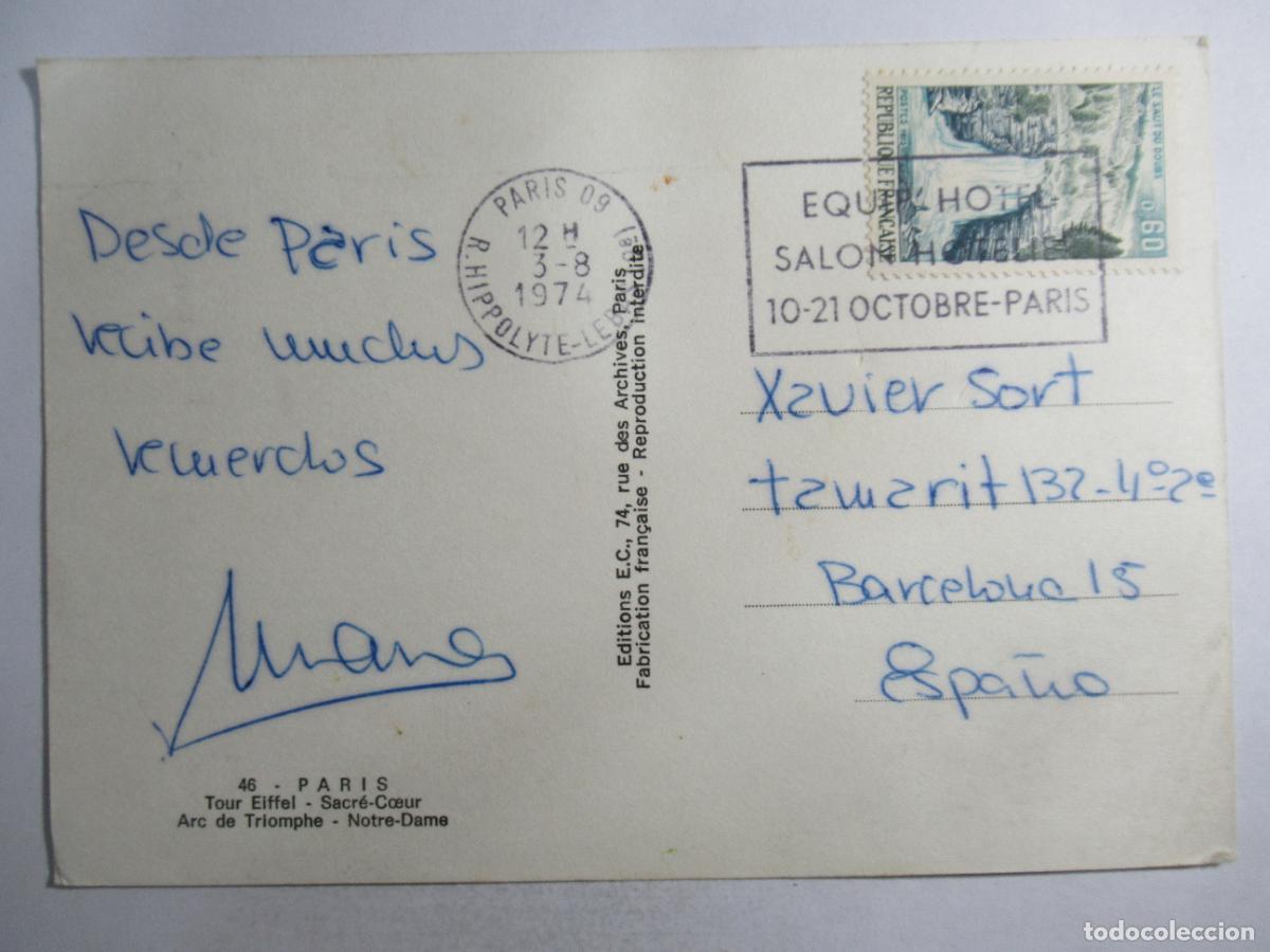 Postales: Francia - Par&iacute;s - Circulada - Foto 2