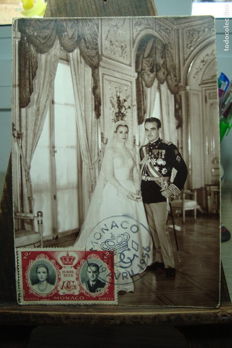 Postales: ANTIGUA POSTAL CARTE MARIAGE PRINCE RAINIER III MONACO GRACE KELLY 1956.