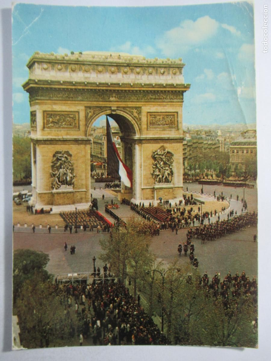 Postales: Francia - Par&iacute;s - Arc de Triomphe - Escrita
