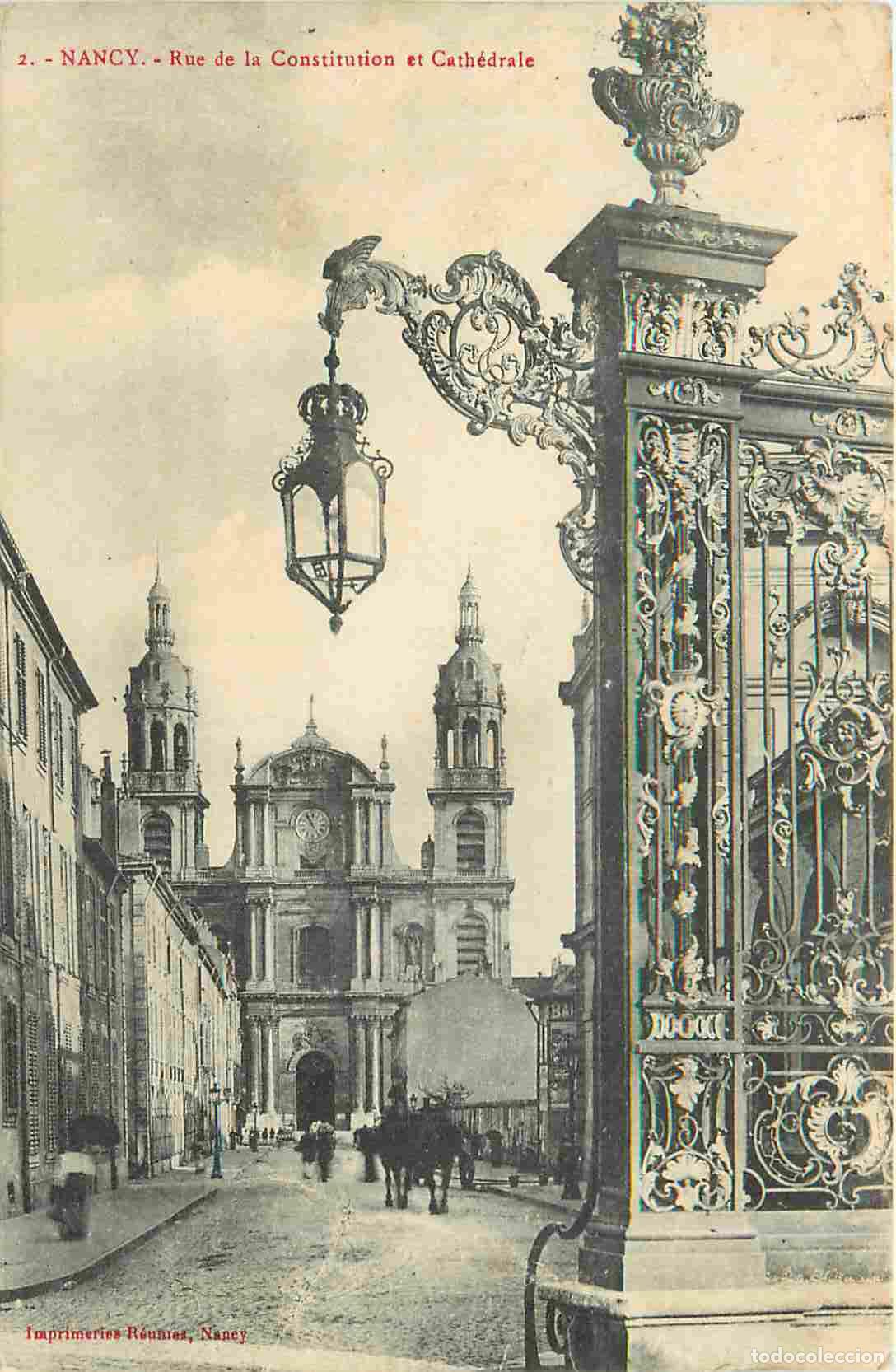 Postales: Carte Postale Ancienne - 54 - Nancy - Rue de la constitution et cath&eacute;drale - Anim&eacute;e - CPA - Oblit&eacute;ra