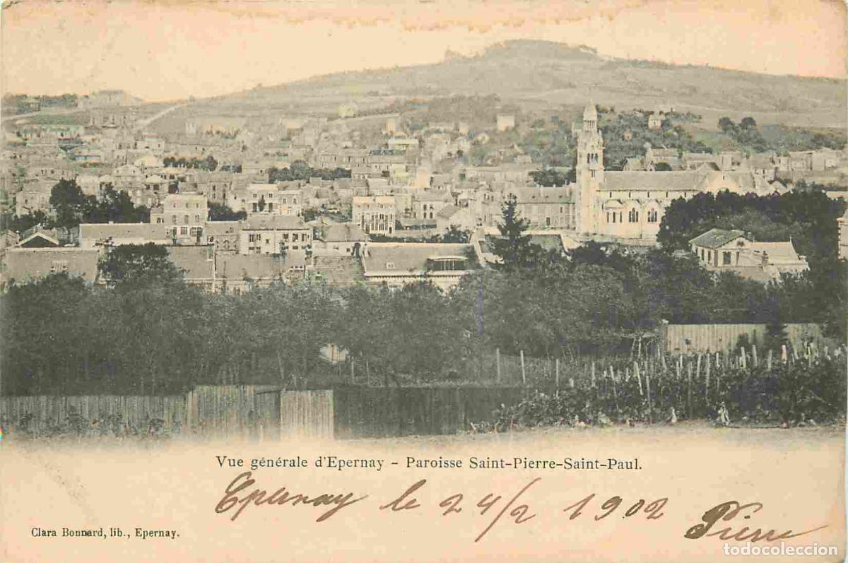 Postcards: Carte Postale Ancienne - 51 - Epernay - Vue g&eacute;n&eacute;rale d'epernay paroisse saint-pierre-saint-paul - Pr
