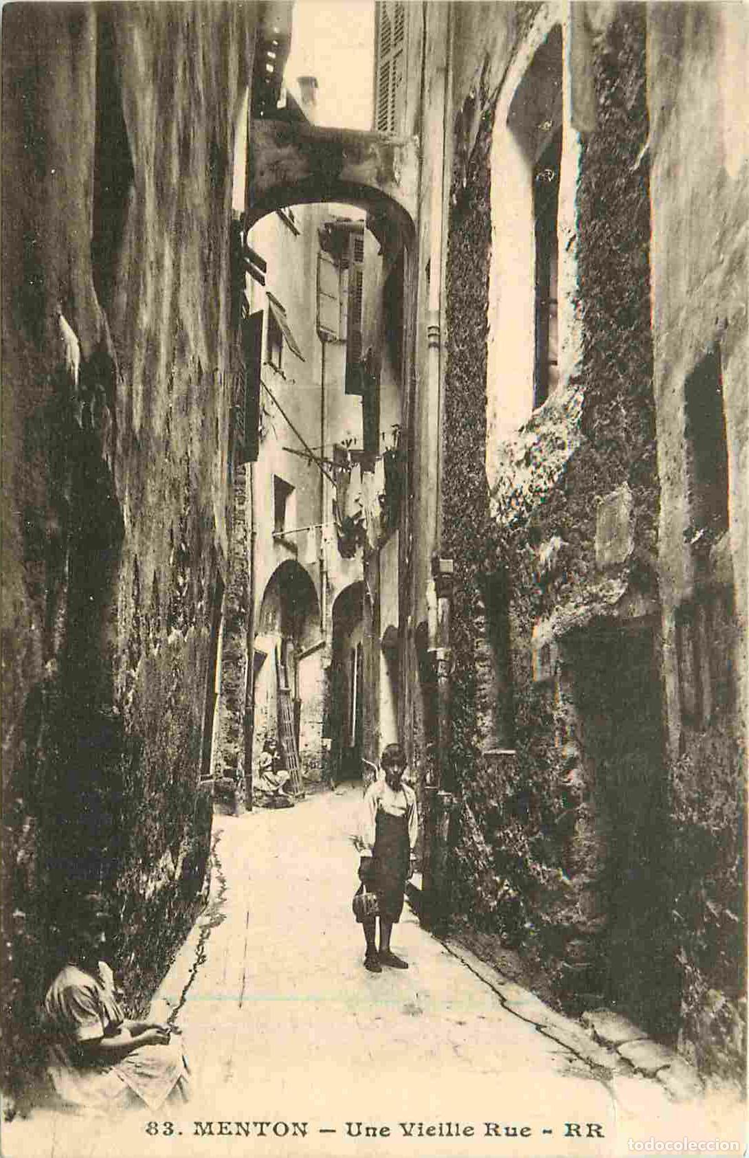 Postais: Carte Postale Ancienne - 06 - Menton - Une vieille rue - Anim&eacute;e - CPA - Voir Scans Recto-Verso