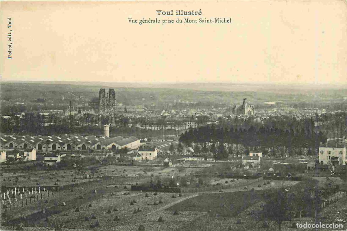 Postcards: Carte Postale Ancienne - 54 - Toul - Vue g&eacute;n&eacute;rale a&eacute;rienne prise du Mont Saint-Michel - CPA - Voir S