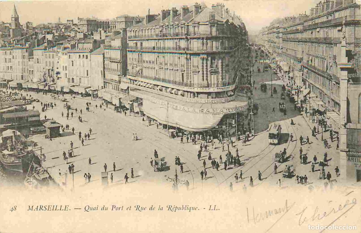 Cartoline: Carte Postale Ancienne - 13 - Marseille - Quai du port et rue de la r&eacute;publique - CPA - Voir Scans Re