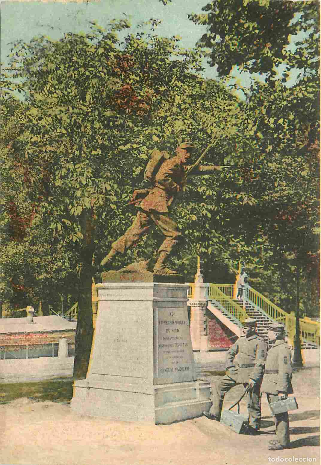 Postcards: Carte Postale Ancienne - 59 - Lille - Monument de la d&eacute;fense nationale - Anim&eacute;e - Coloris&eacute;e - Cachet