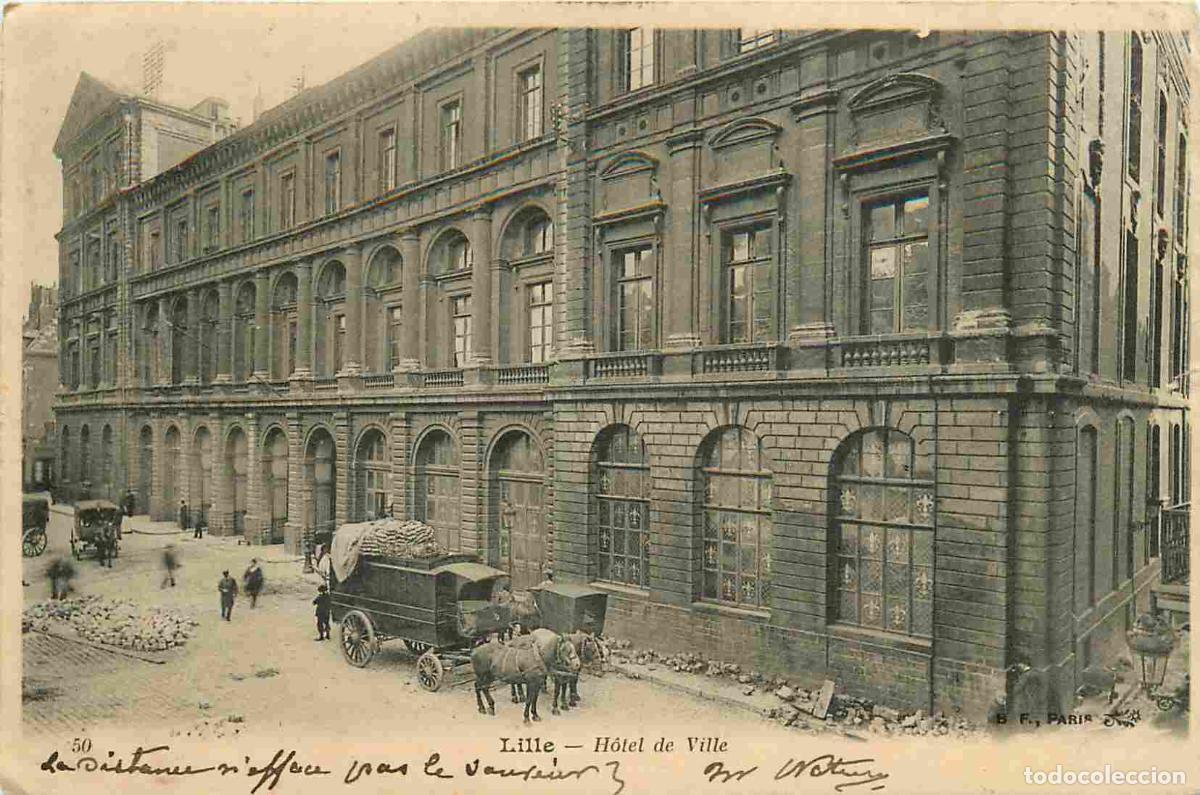 Postcards: Carte Postale Ancienne - 59 - Lille - H&ocirc;tel de ville - Anim&eacute;e - Pr&eacute;curseur - CPA - Oblit&eacute;ration de 1