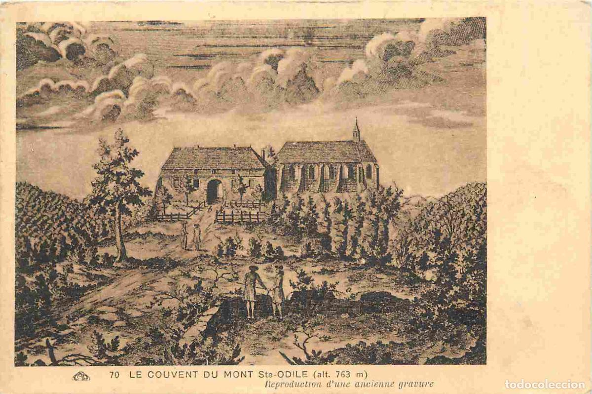 Postcards: Carte Postale Ancienne - 67 - Sainte Odile - Le couvent du mont Ste-odile alt 763 m reproduction d u