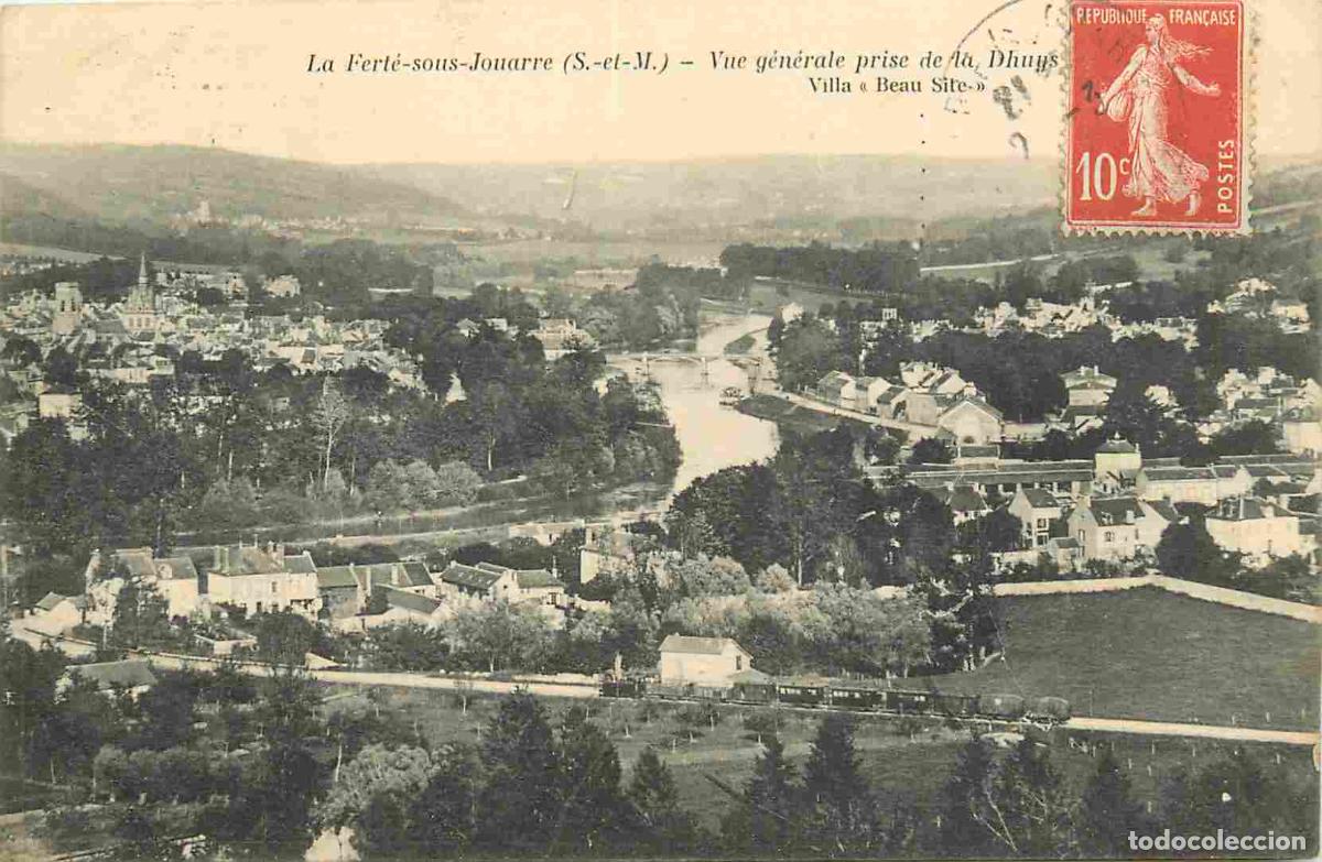 Postcards: Carte Postale Ancienne - 77 - La Fert&eacute; sous Jouarre - Vue g&eacute;n&eacute;rale prise de la Dhuys Villa Beau Site