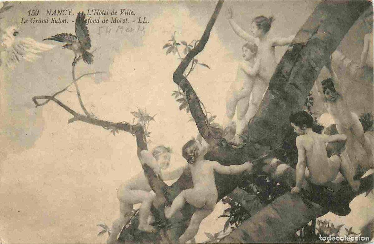 Postcards: Carte Postale Ancienne - 54 - Nancy - L'h&ocirc;tel de ville - le grand salon plafond de morot - CPA - Obl