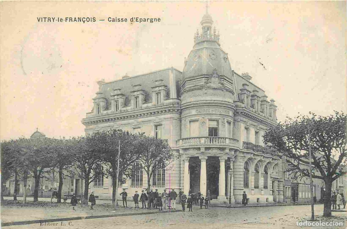 Postcards: Carte Postale Ancienne - 51 - Vitry-le-fran&ccedil;ois - Caisse d'Epargne - Anim&eacute;e - CPA - Oblit&eacute;ration de