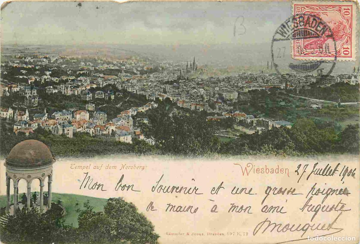 Postcards: Carte Postale Ancienne - Allemagne - Hessen - Wiesbaden - Tempel auf dem neroberg - Coloris&eacute;e - CPA