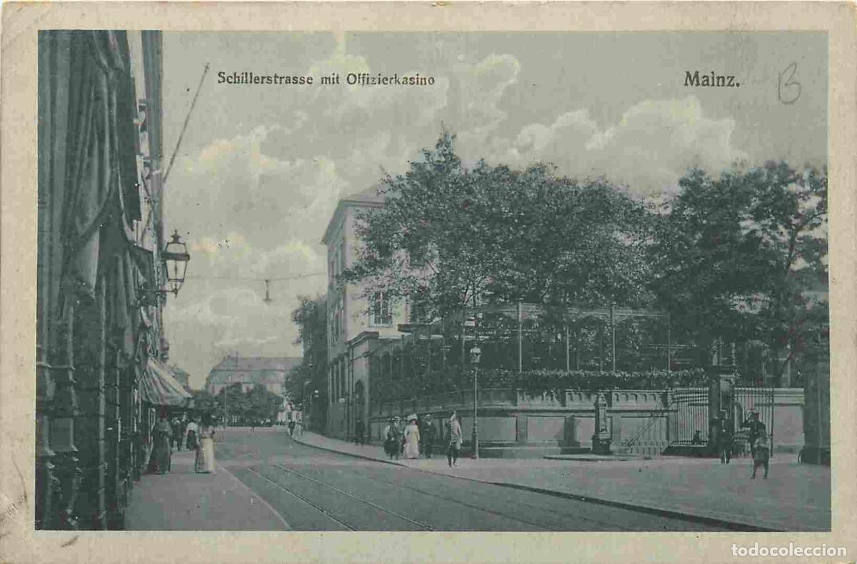 Postales: Carte Postale Ancienne - Allemagne - Rheinland-Pfalz - Mainz - Schillerstrasse mit Offizierkasino -