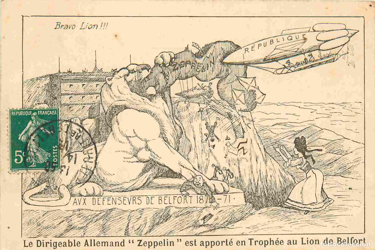 Postales: Carte Postale Ancienne - 90 - Belfort - Le dirigeable allemand zeppelin est apport&eacute; en troph&eacute;e au li
