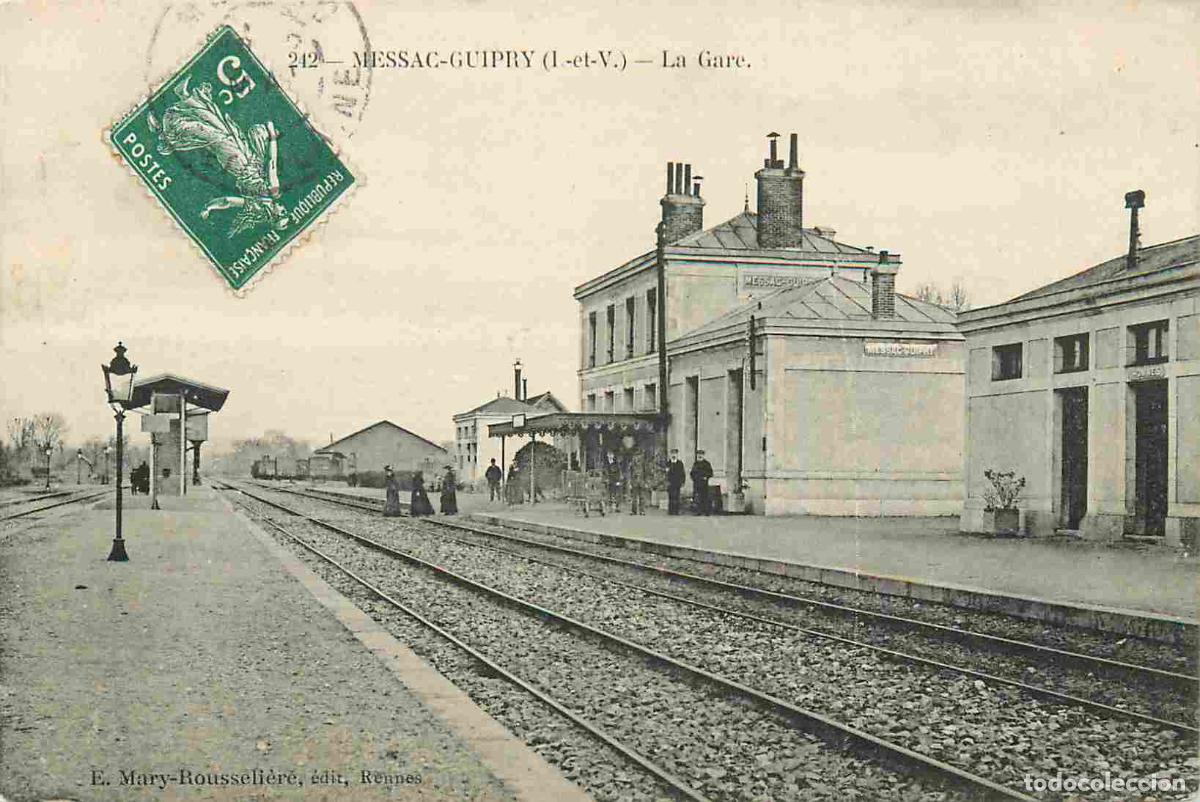 Cartes Postales: Carte Postale Ancienne - 35 - Messac-guipry - La Gare - Anim&eacute;e - CPA - Oblit&eacute;ration - Voir Scans Rec