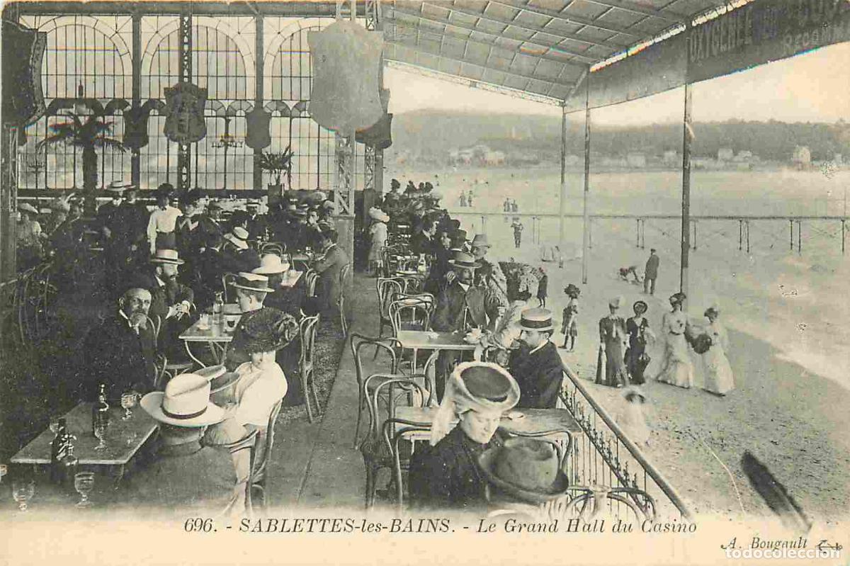 Cartes Postales: Carte Postale Ancienne - 83 - Sablettes-les-bains - Le grand hall du casino - Anim&eacute;e - CPA - Voir Sc