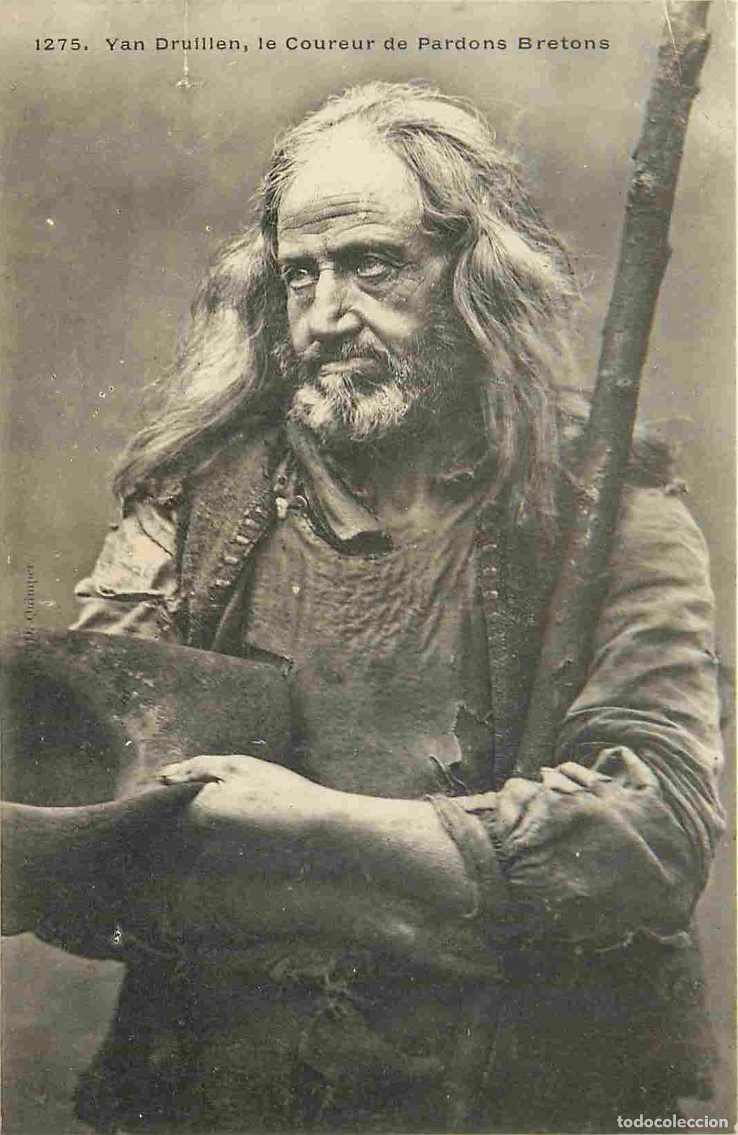 Postais: Carte Postale Ancienne - 29 - Quimper - Yan druillen le coureur de pardons bretons - Anim&eacute;e - Pr&eacute;cur