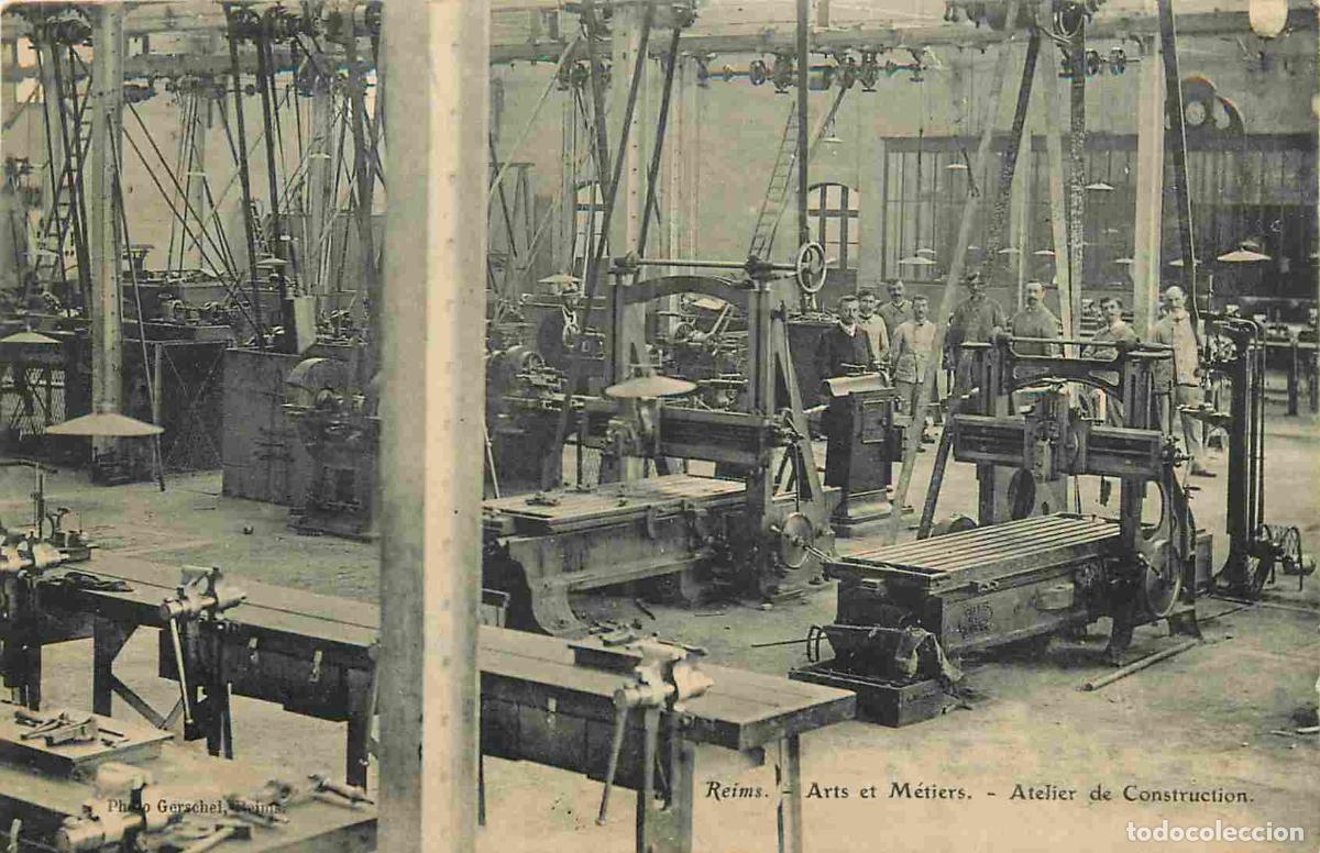 Postkarten: Carte Postale Ancienne - 51 - Reims - Arts et m&eacute;tiers - atelier de construction - Anim&eacute;e - CPA - Obl