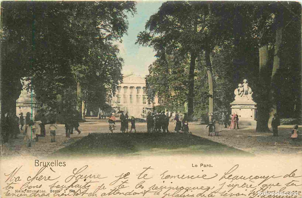 Cartes Postales: Carte Postale Ancienne - Belgique - Bruxelles - Bruxelles - Le parc - Pr&eacute;curseur - Coloris&eacute;e - CPA -