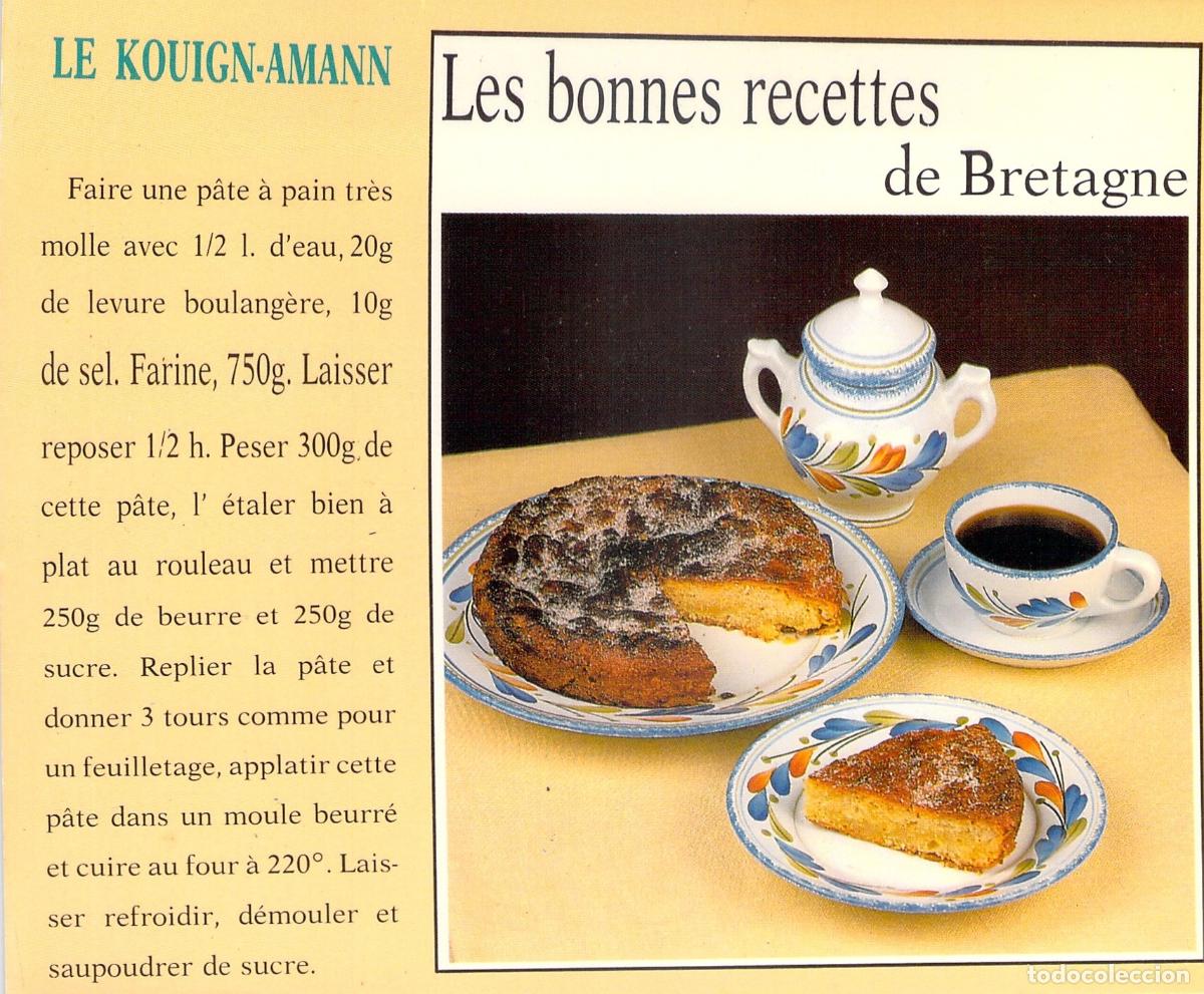 Postales: Postal Receta de Kouign-Amann Gastronom&iacute;a de Breta&ntilde;a Francia