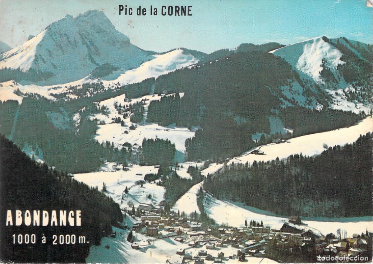 Postales: Postal de Abondance y el Pic de la Corne en Alta Saboya, Francia
