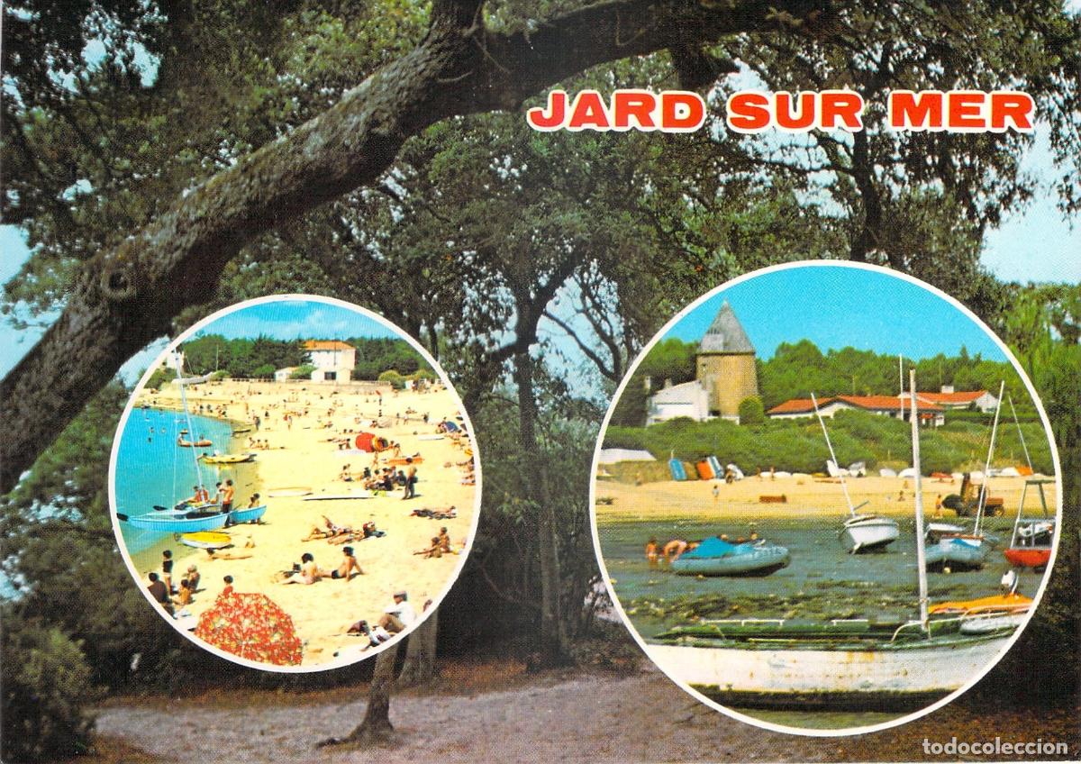 Postcards: Postal de Jard-sur-Mer Francia Playa y Puerto