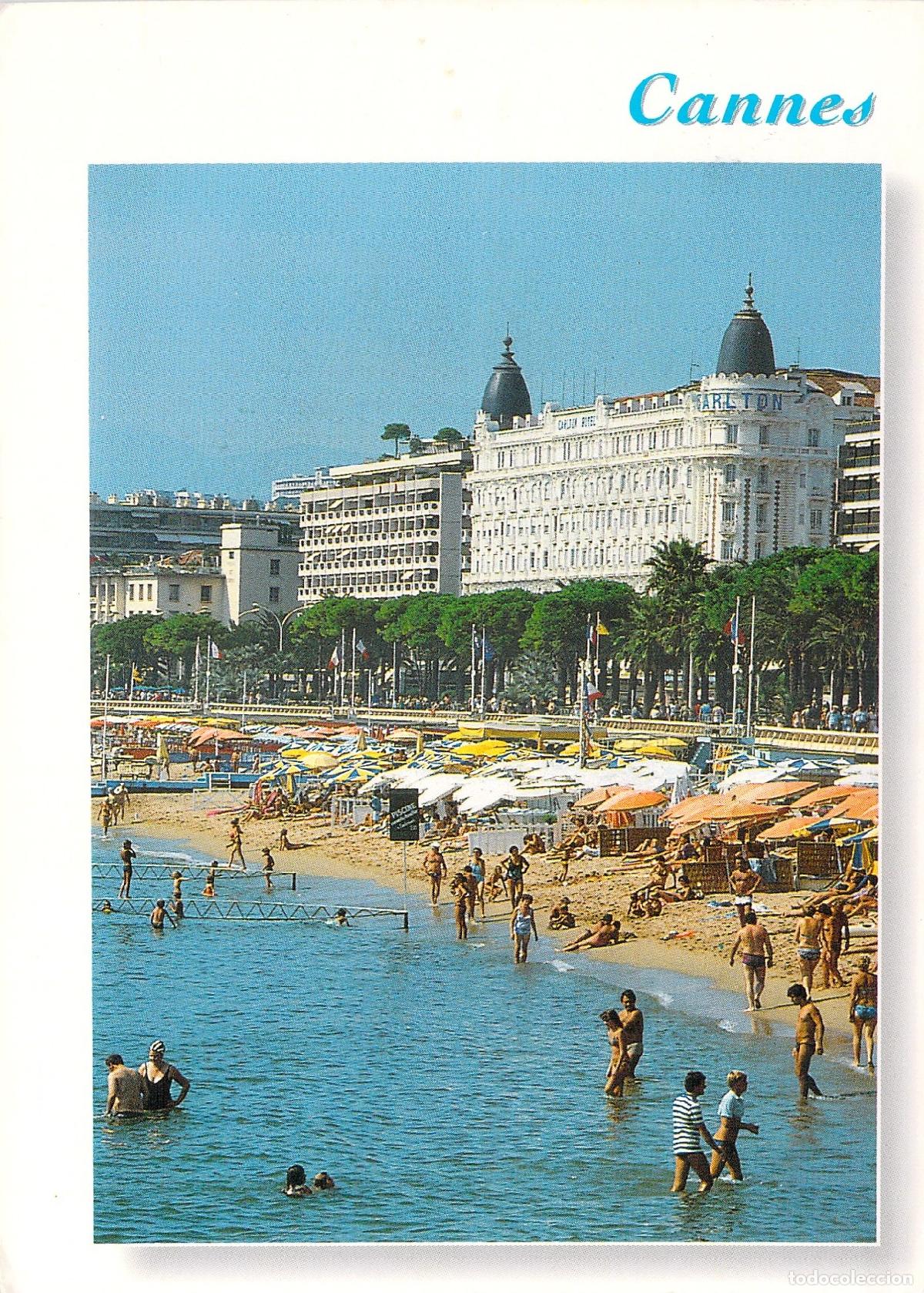 Postcards: Postal de Cannes La Croisette y Playas con Hotel Carlton Francia