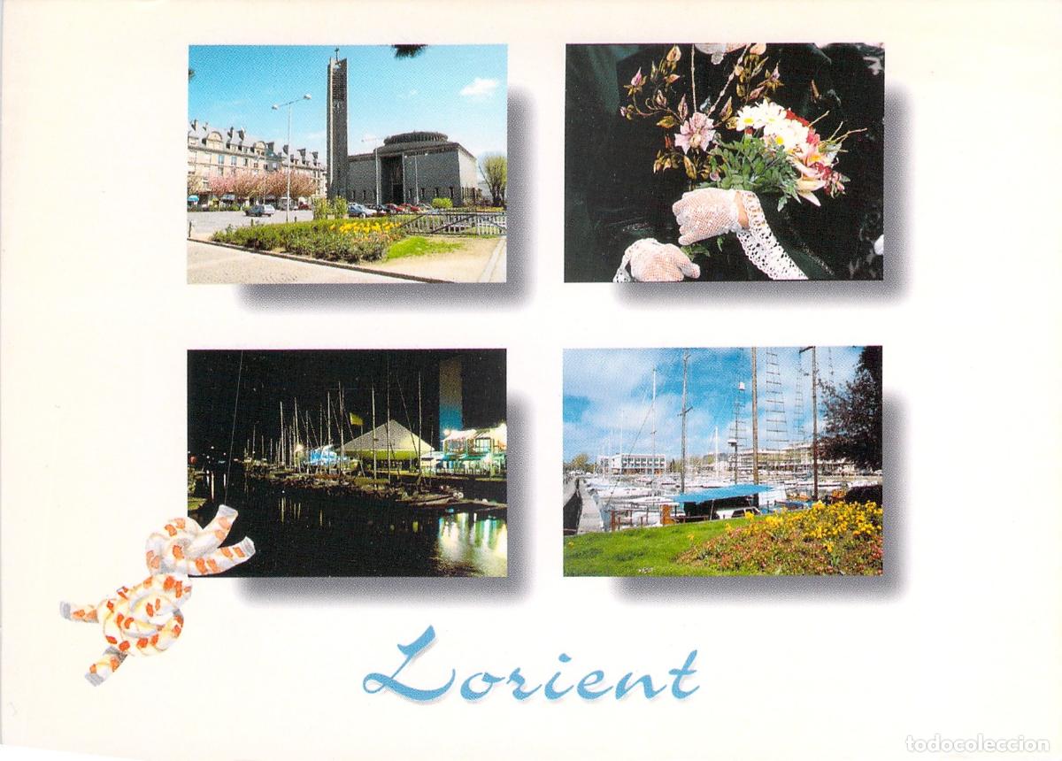 Postkarten: Postal Multivista de Lorient, Breta&ntilde;a, Francia - Vistas del Puerto y Ciudad