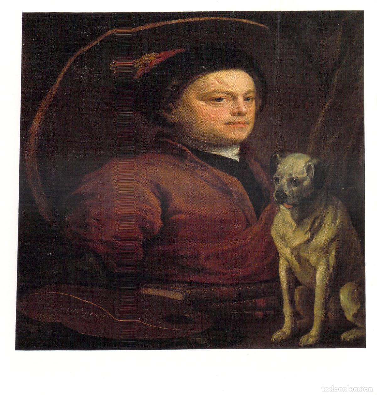 Postales: Tarjeta Postal William Hogarth y su perro Carlino Tate Gallery