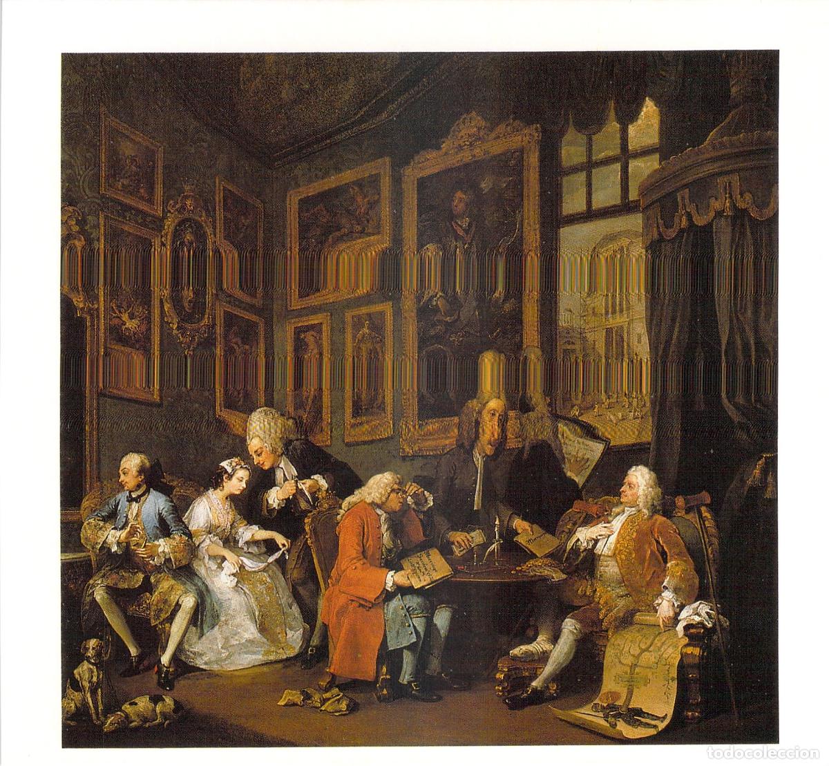 Postales: Postal de Arte William Hogarth El Contrato Matrimonial National Gallery