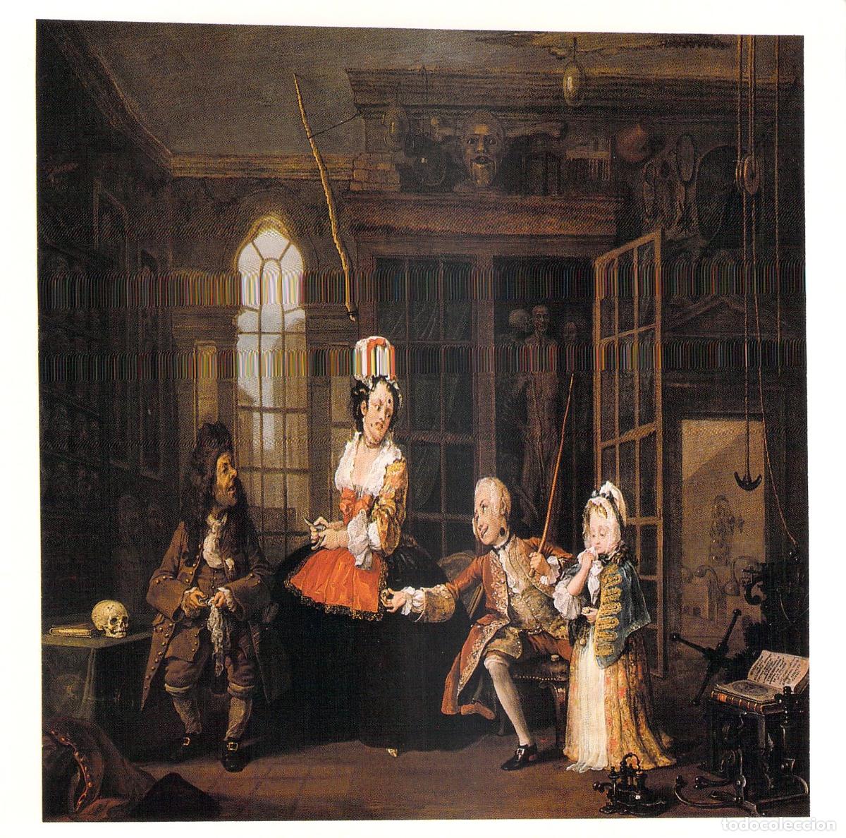 Postales: Postal Art&iacute;stica William Hogarth - Visita al Charlat&aacute;n National Gallery